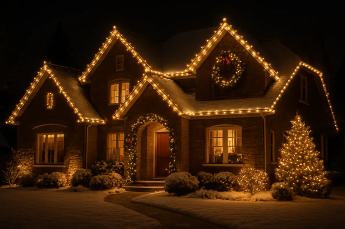 Festive Two-Story Christmas Home