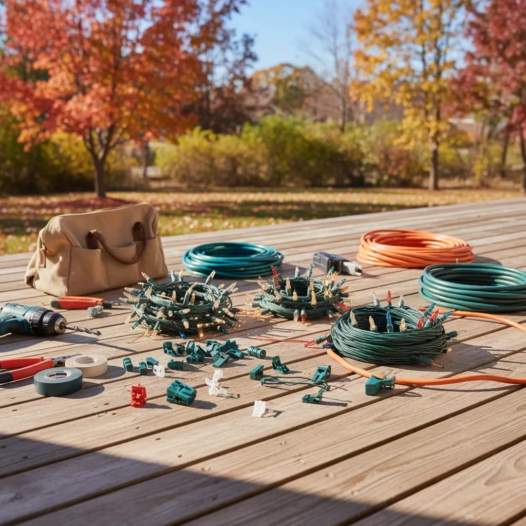 Christmas light and tools for installation