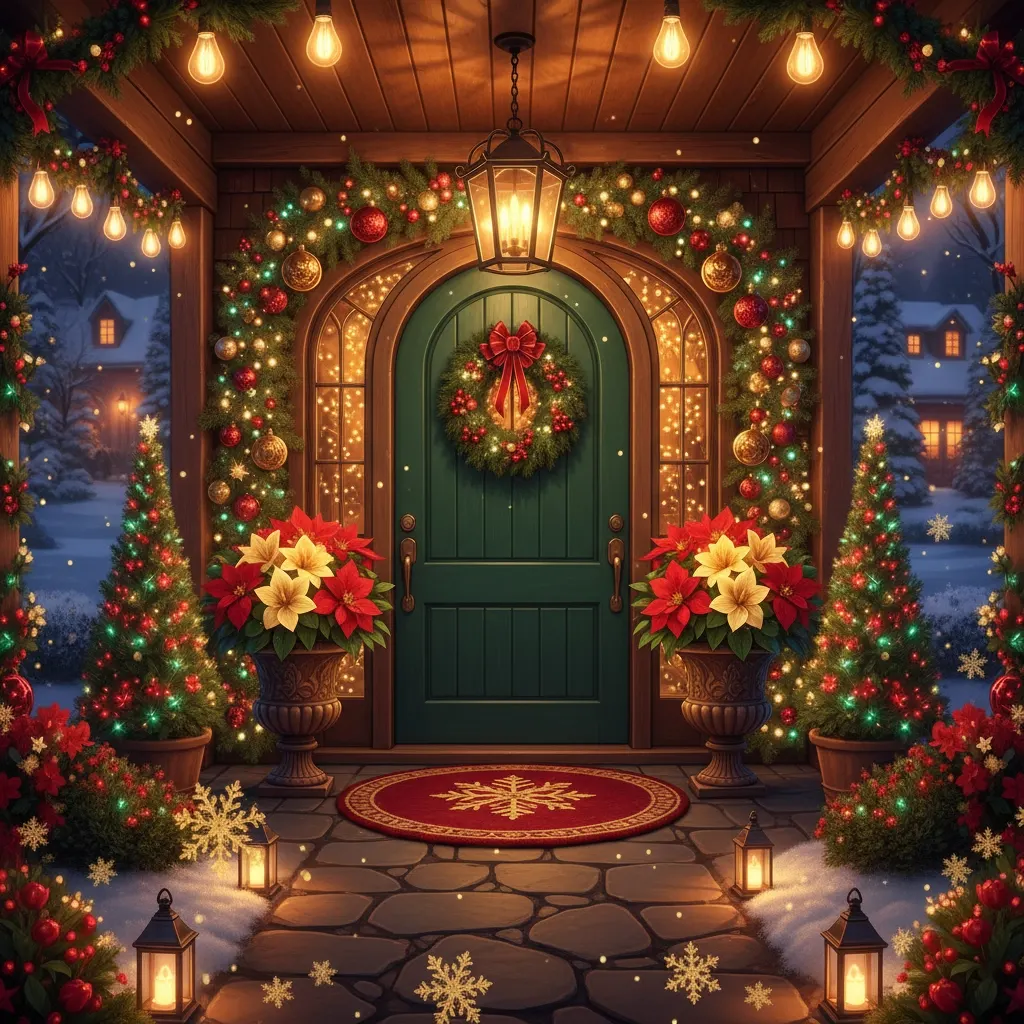 Magical Holiday Lights for Entryways