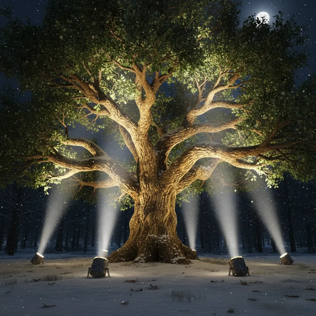 A tree with custom lights