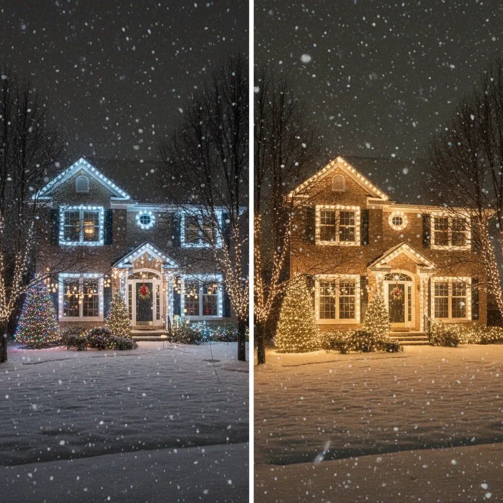 Different vibes of Christmas lights